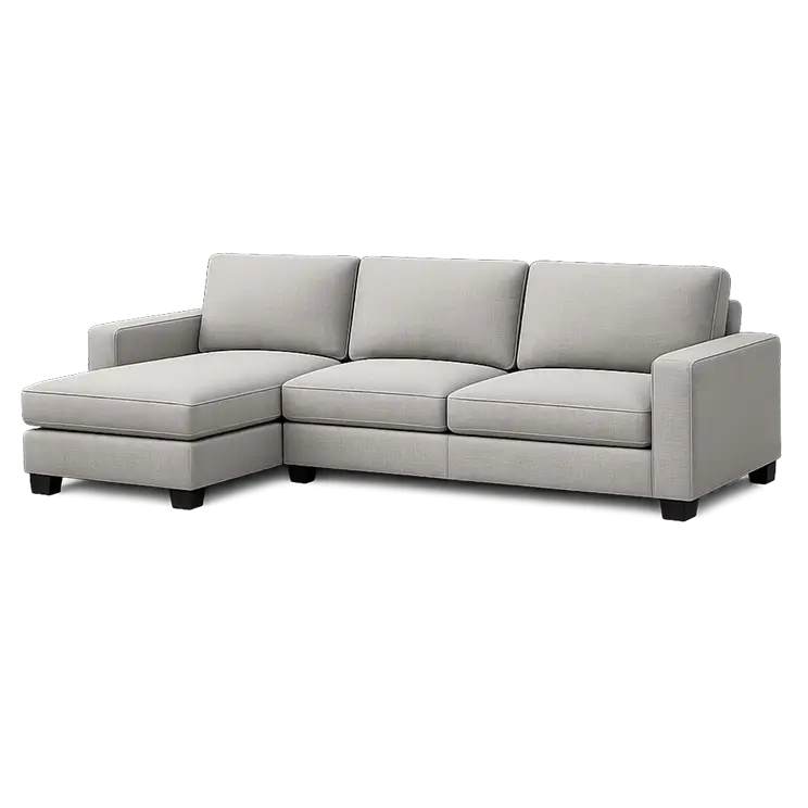 4-seater couch cleaning price card for Atlanta, GA upholstery cleaning service with sectional-style couch image and pricing.