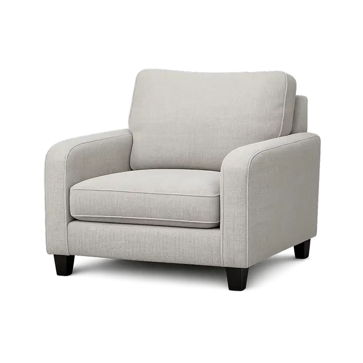 Armchair cleaning price card for upholstery cleaning service in Raleigh, NC showing a single upholstered armchair and pricing.