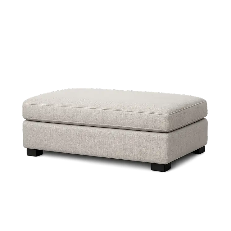 Ottoman cleaning price card for upholstery cleaning service in Raleigh, NC with ottoman image and service pricing.