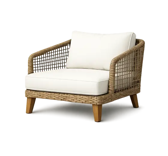 Patio furniture cleaning service category image in Atlanta, GA showing an outdoor lounge chair for cushion cleaning and outdoor upholstery cleaning.