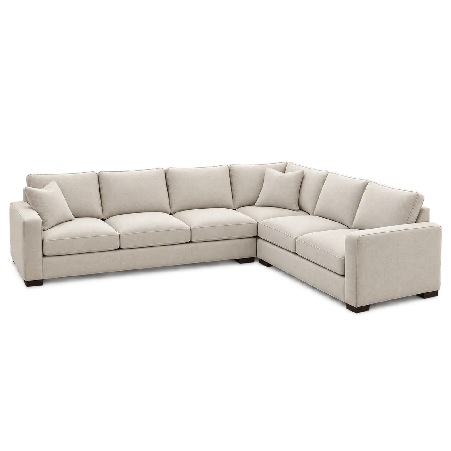 Big beige 6 to 7 seater L-shaped sofa cleaned right. Our professional couch cleaning keeps large sectionals looking new.