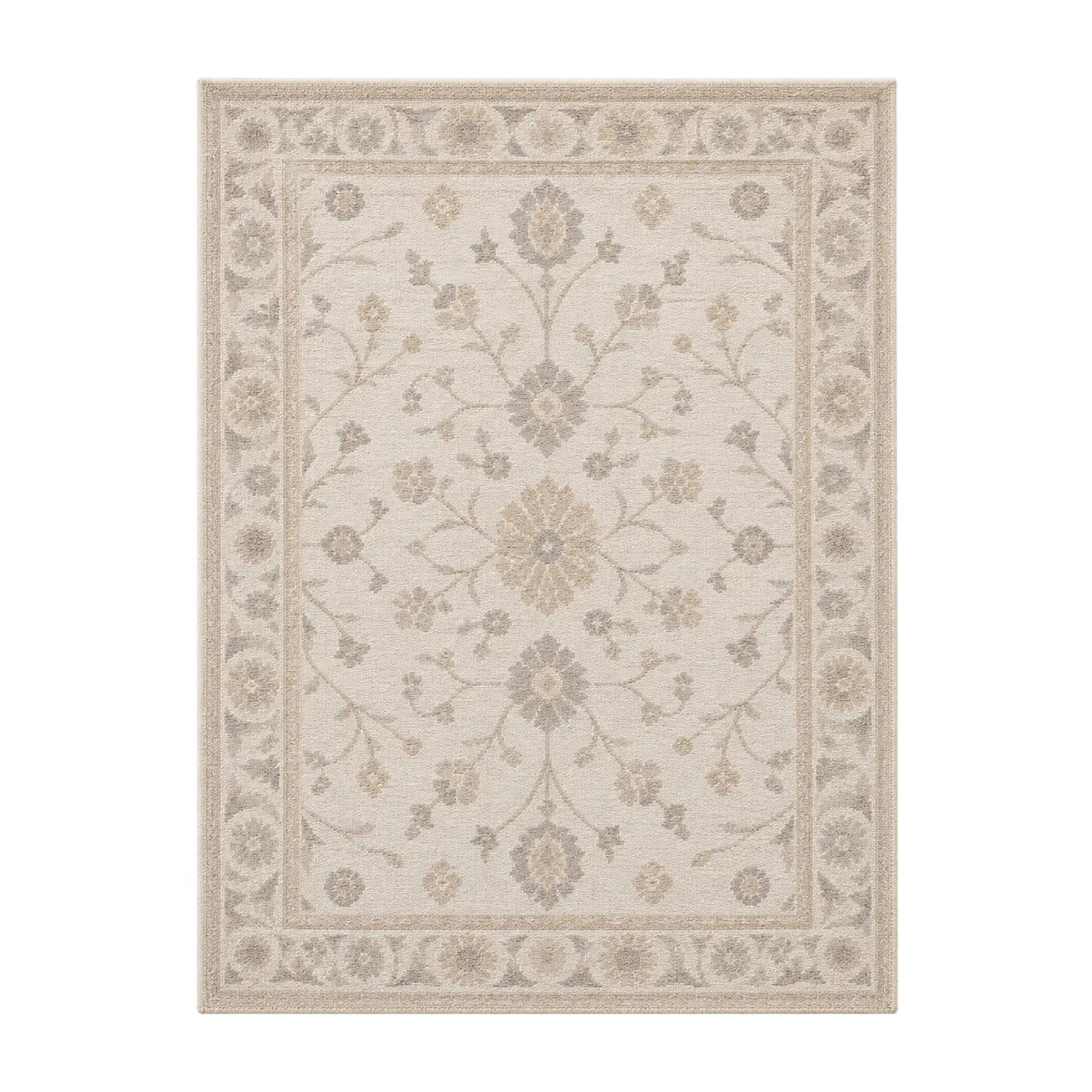 Detailed cotton rug with a floral design cleaned deep. Our rug stain removal erases spots and brightens every thread.