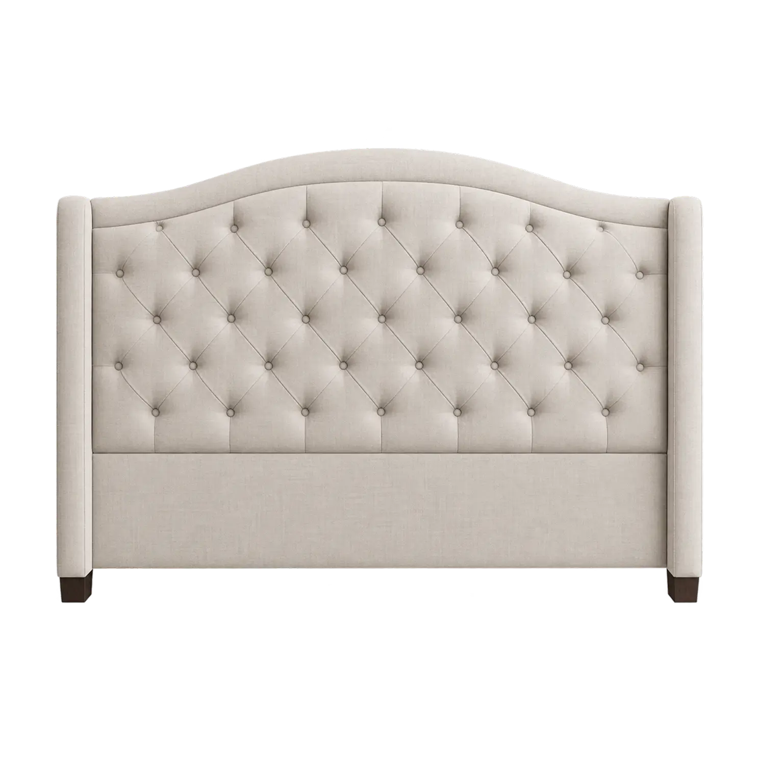 Tufted fabric headboard cleaned with care, dust cleared from every deep button, showing our mattress cleaning services cover the full bed.