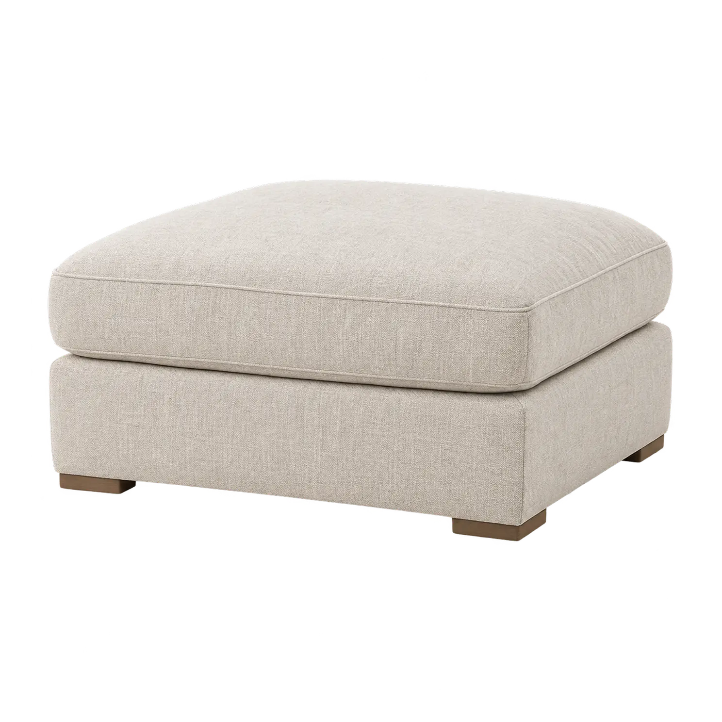 Freshly cleaned ottoman with soft cushions restored, showing how gentle chair cleaning lifts out dirt and leaves the fabric bright and cozy.